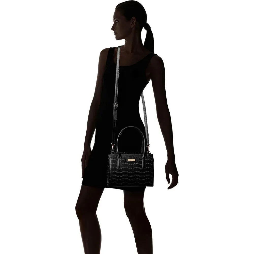 Women's Black Sandy Jr Top Handel Satchel with Removable Crossbody Strap